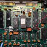 Top view of kernal switcher installed on Commodore 64 mainboard